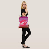 Lipstick Lesbische Pride Vlag Tote Bag (Op model)