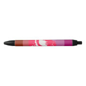 Lipstick Lesbische Pride Vlag Zwarte Inkt Pen (Voorkant)