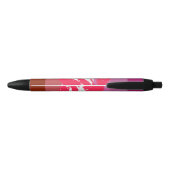 Lipstick Lesbische Pride Vlag Zwarte Inkt Pen (Achterkant)