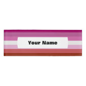 Lipstick-lesbische pridevlag naambadge (Voorkant)