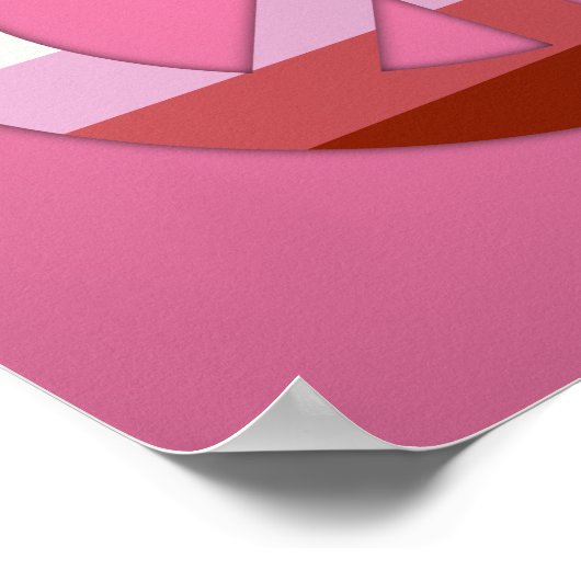 Lipstick lesbische vredesteken poster (Hoek)