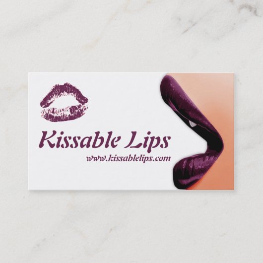 Lipstick Lips Makeup Visitekaartje b (Voorkant)