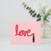 Lipstick Love Briefkaart (Staand voorkant)