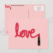 Lipstick Love Briefkaart (Voorkant / Achterkant)
