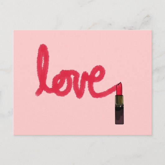 Lipstick Love Briefkaart (Voorkant)