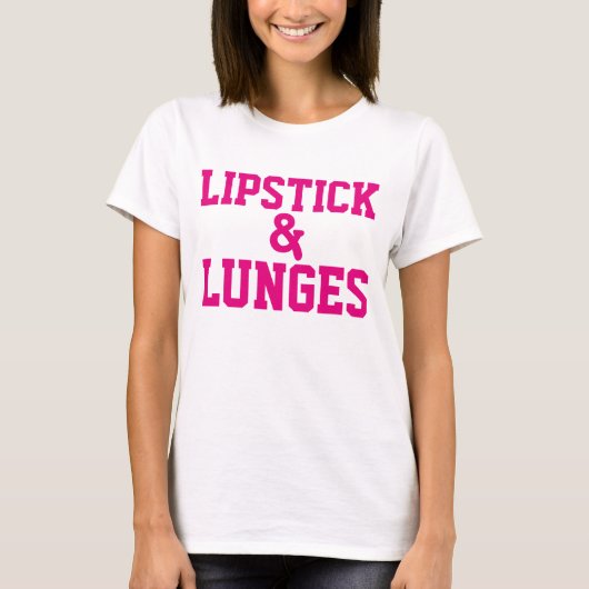 LIPSTICK & LUNGES training tanktops & t-shirts (Voorkant)