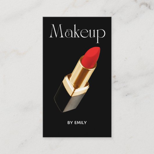 Lipstick make-up artist visitekaartje (Voorkant)