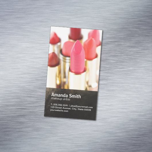Lipstick | Make-upkunstenaar Magnetisch Visitekaartje (Voorbeeld)