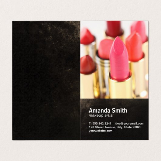Lipstick | Make-upkunstenaar Visitekaartje (Buitenkant ongevouwen)