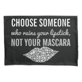 Lipstick Makeup Inspirerend Quote Black White Kussensloop