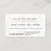 Lipstick Makeup roos gouden schoonheidssalon elega Visitekaartje (Achterkant)