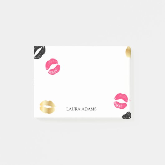 Lipstick Marks | Aangepaste naam Post-it® Notes (Voorkant)