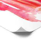 Lipstick Memories Waterverf Was roze rood Poster (Hoek)