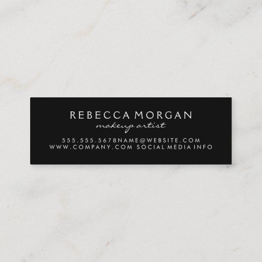 Lipstick Mini Visitekaartje (Achterkant)