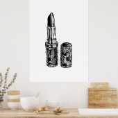 Lipstick mode schets poster (Keuken)