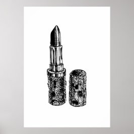 Lipstick mode schets poster
