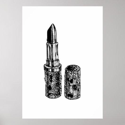 Lipstick mode schets poster (Voorkant)