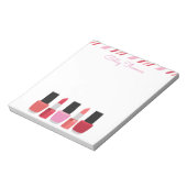 Lipstick & Nail Pools gepersonaliseerd Notitieblok (Linkerzijde)