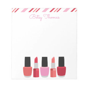 Lipstick & Nail Pools gepersonaliseerd Notitieblok