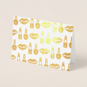 Lipstick Nail Poolse Makeup Artist Beauty Mode Folie Kaarten