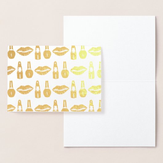 Lipstick Nail Poolse Makeup Artist Beauty Mode Folie Kaarten (Display)