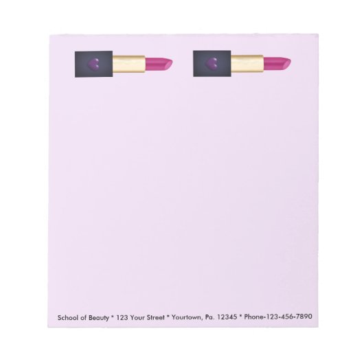 Lipstick-Notitieblok Notitieblok (Voorkant)