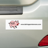 Lipstick op een varken bumpersticker (Op auto)