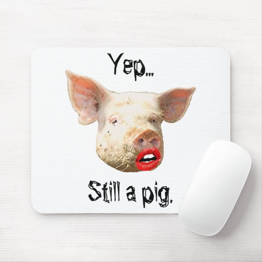 Lipstick op een varken muismat (Met muis)