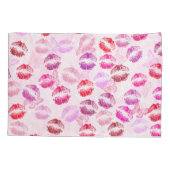 Lipstick op roze wijze kussensloop (Achterkant-Links)