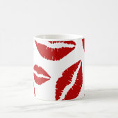 Lipstick overal op afdruk Coffee-Mok Koffiemok (Center)