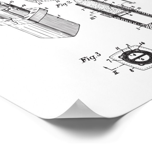 Lipstick Patenttekening, damesslaapkamerdecor Poster (Hoek)