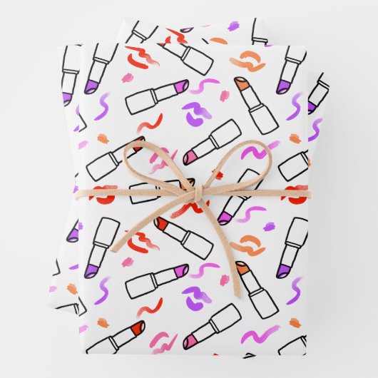 Lipstick Patroon Inpakpapier Vel (In situ)