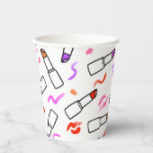 Lipstick Patroon Papieren Bekers (Voorkant)