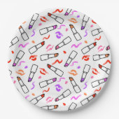 Lipstick Patroon Papieren Bordje (Voorkant)
