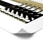 Lipstick patroon roze rode chroomcosmetologie poster (Hoek)