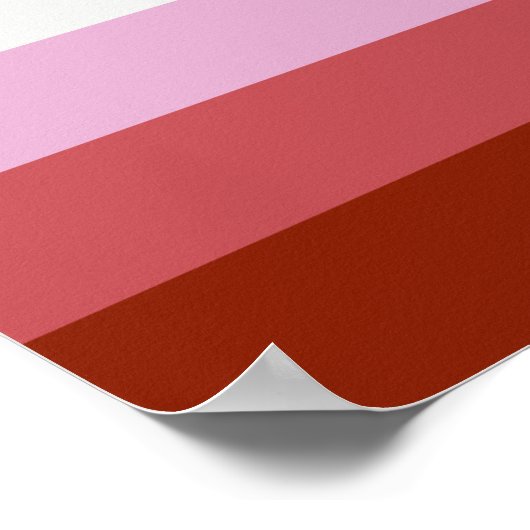 Lipstick-Poster van de lesbische Pride vlag Poster (Hoek)