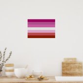 Lipstick-Poster van de lesbische Pride vlag Poster (Keuken)