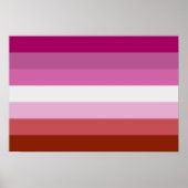 Lipstick-Poster van de lesbische Pride vlag Poster (Voorkant)