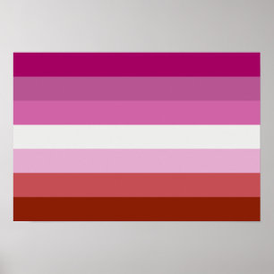 Lipstick-Poster van de lesbische Pride vlag Poster