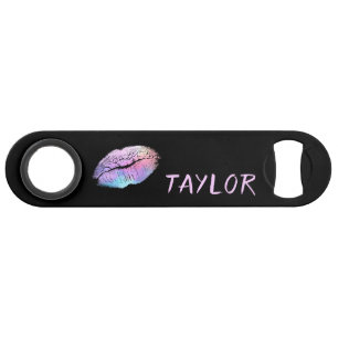 Lipstick Print Modern Neon en Black Speed Flessenopener