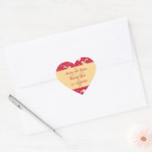 Lipstick Red, Gold, Christiain, Damask Sticker (Envelop)
