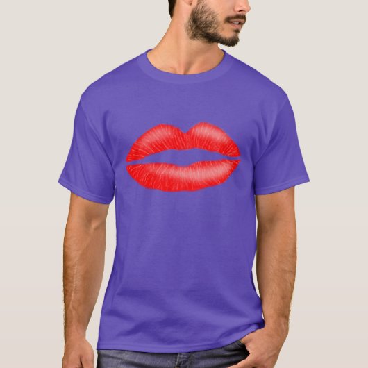 Lipstick Red Seductive Vrouw Lips Mannen T-Shirt (Voorkant)