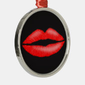 Lipstick Red Seductive Vrouw Lips Ornament (Rechts)