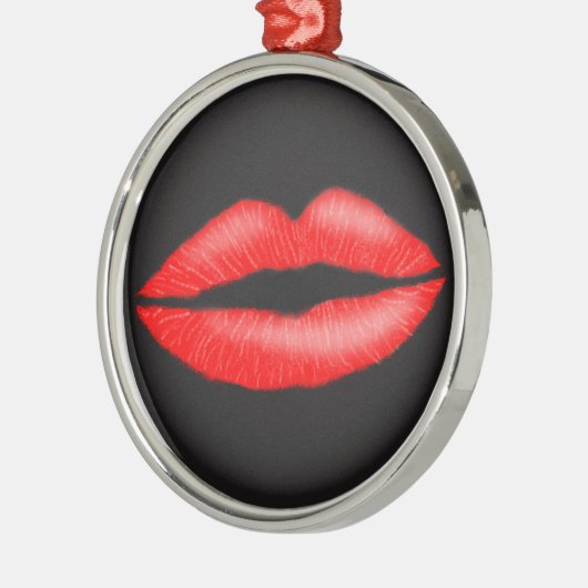 Lipstick Red Seductive Vrouw Lips Ornament (Links)