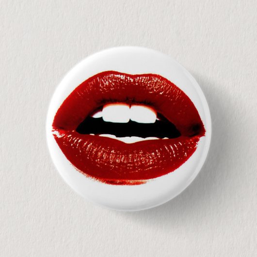 Lipstick Ronde Button 3,2 Cm (Voorkant)