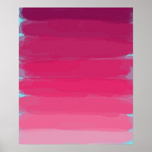 Lipstick: roze Abstracte kunstafdrukken Poster (Voorkant)