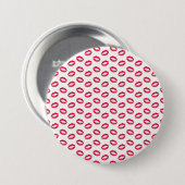 Lipstick Roze Kisses Ronde Button 7,6 Cm (Voorkant /achterkant)