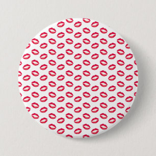Lipstick Roze Kisses Ronde Button 7,6 Cm