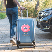 Lipstick, roze lip vlek sticker (Koffer Insitu)