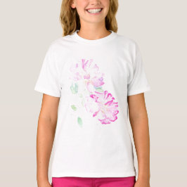 Lipstick Roze Waterverf Rozen T-shirt